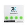 Green TRX3 racket on a tennis court - innovative design for enhanced performance.