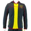 Black hoodie with a neon green 'SW' logo on the chest.