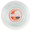 Closeup of white MSV Focus Hex Reel tennis string packaging