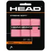 The image depicts a set of three pink XtremeSoft tennis balls.