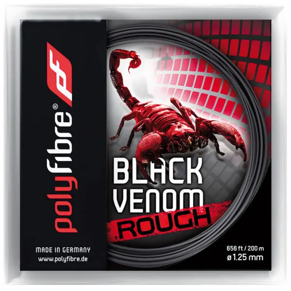 Polyfibre Black Venom Rough (1.25mm) 12m Packet