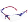A pair of red and blue goggles for sports