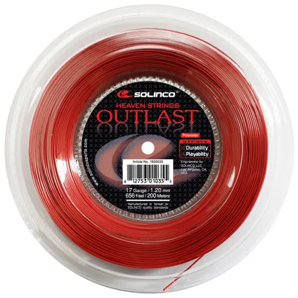 Solinco Outlast (Red) 200m reel