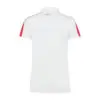 White Striped Polo Shirt on Wooden Frame