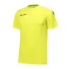 Vibrant yellow background with textured surface.
