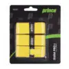 Yellow tennis bat with black grip