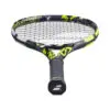 A newly designed tennis racket used for competitive play