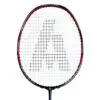Two professional tennis rackets and balls on a sports field.