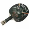 Tennis racket and ball on a court