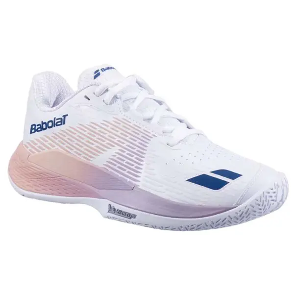 Babolat Womens Propulse Storm All Court Tennis Shoes (White/Sunset) 2026