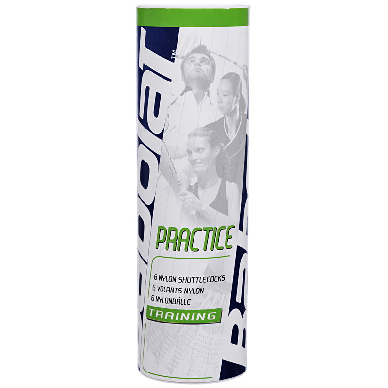 Badminton shuttlecock being used during practice session