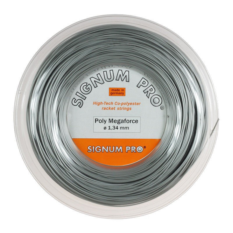 SignumProPolyMegaforceReelGrey - High-performance tennis reel in grey color by Signum Pro