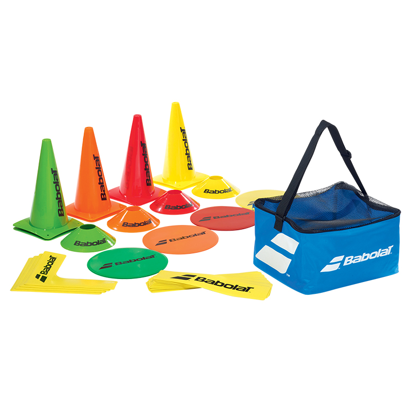 Babolat Mini Tennis Kit - a compact tennis set including racquets, balls, and a carrying case.