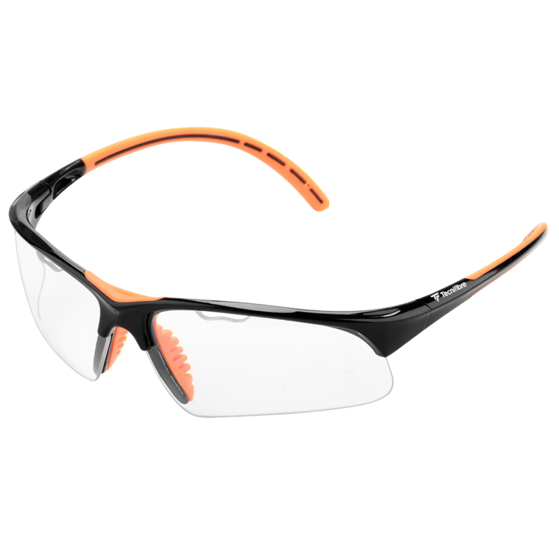 Black and orange goggles for sports