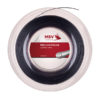 Black fishing reel with a handle and spool
