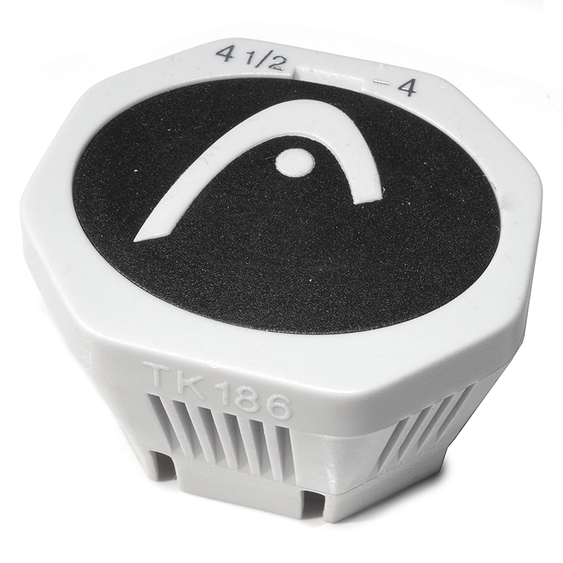 White and black butt cap for tennis racket