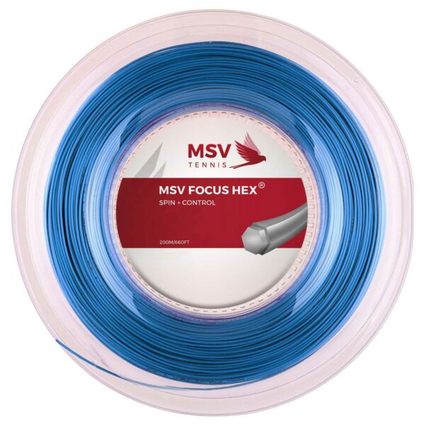 MSV Focus Hex 16-1 27mm 200m Reel Blue tennis string.