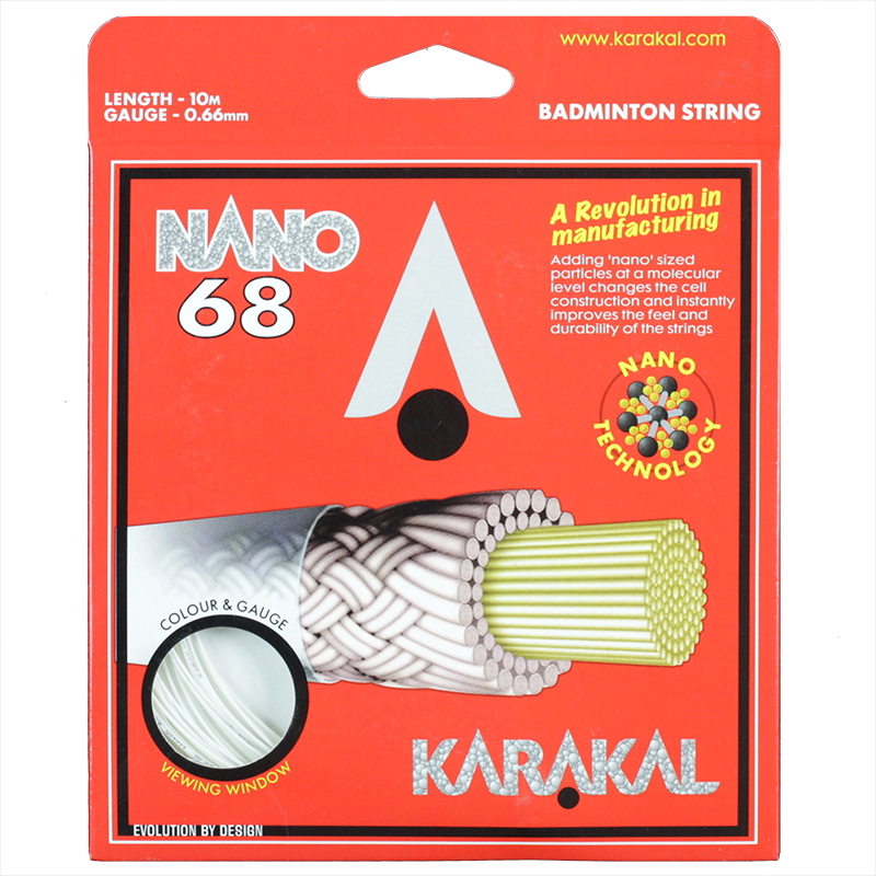 White Nano 68 Packet - Badminton Equipment