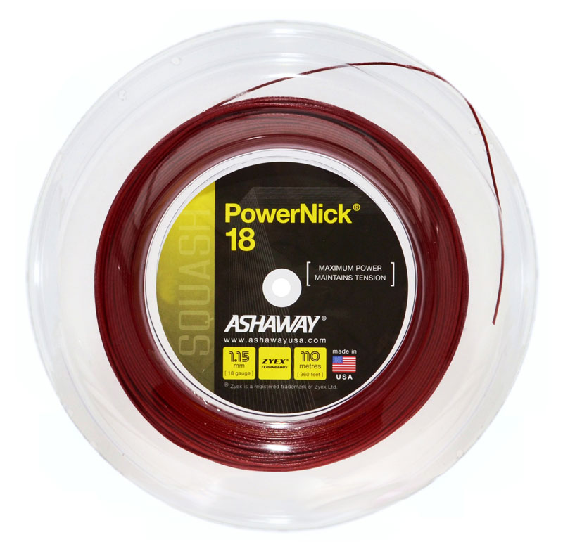 A possible alt tag for the given image could be PowerNickRedReel - Advanced badminton racket with a sleek red design and powerful features.