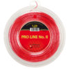 Proline II Red Reel - Top view of a red fishing reel with a handle and spool.