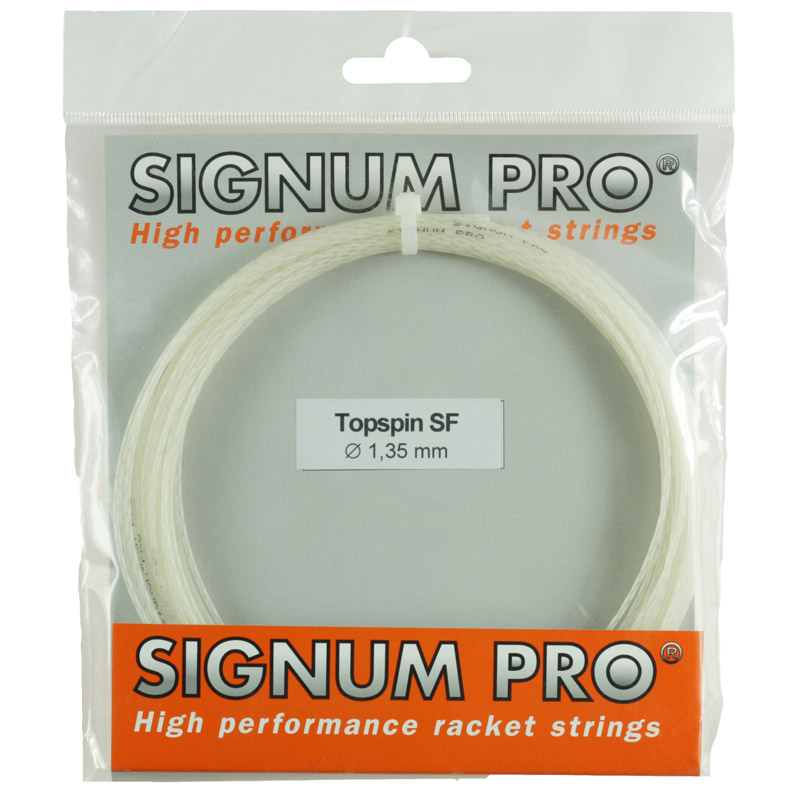 Signum Pro Topspin Tennis String Packet - Image of a tennis string packet from Signum Pro brand for better spin control during gameplay.