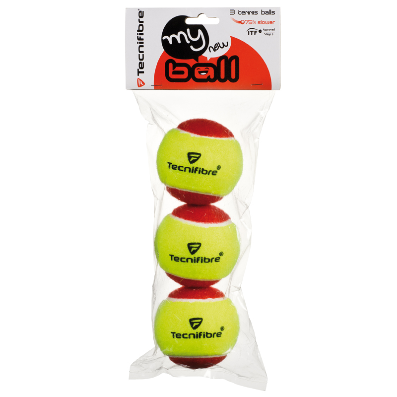 Three pack of Tecmynew tennis balls for enhanced performance and durability