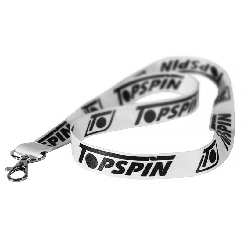 Topspin lanyard with logo