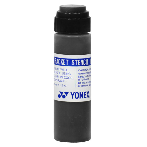 Yonex Stencil Ink in Black - 800ml bottle, for professional racket stringing.