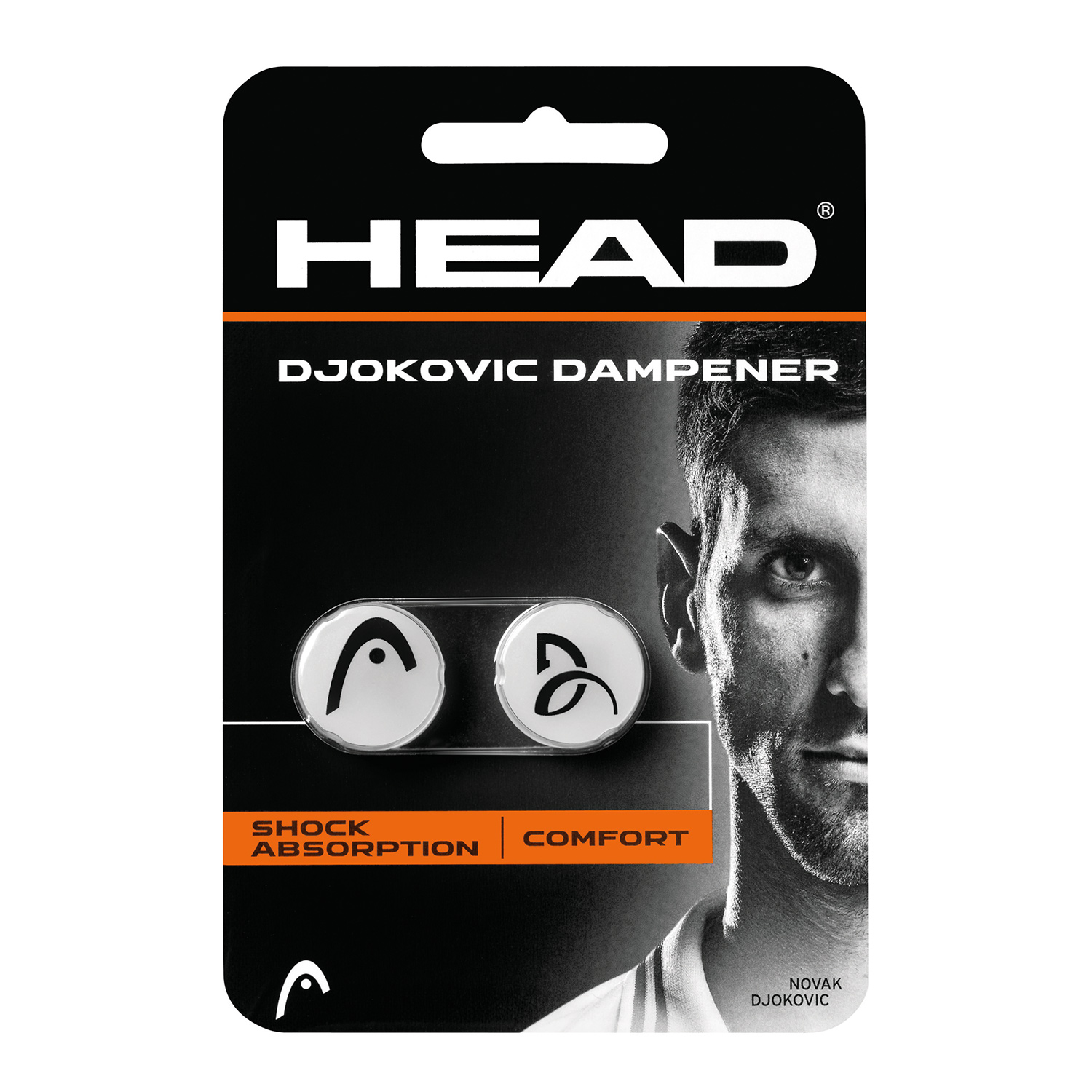 Pack of 2 Head Djokovic dampeners for tennis racquet