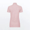 Women wearing a rose-colored polo shirt
