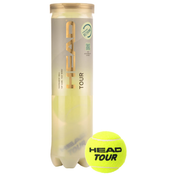 HEAD Tour Tennis Balls (Single Tube)