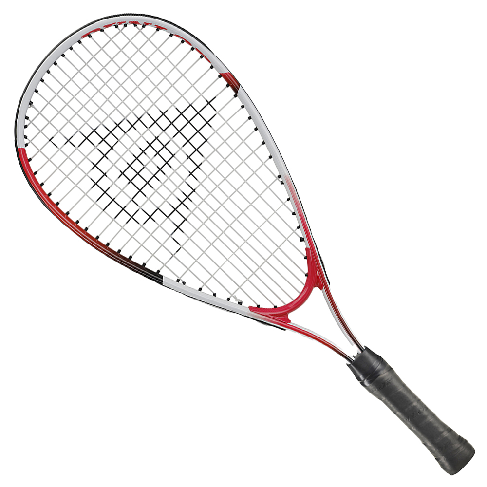 Colorful badminton racquet and shuttlecocks on a white background