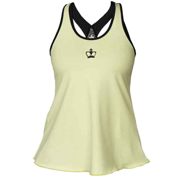 Black Crown Womens Tank Top (Lime)
