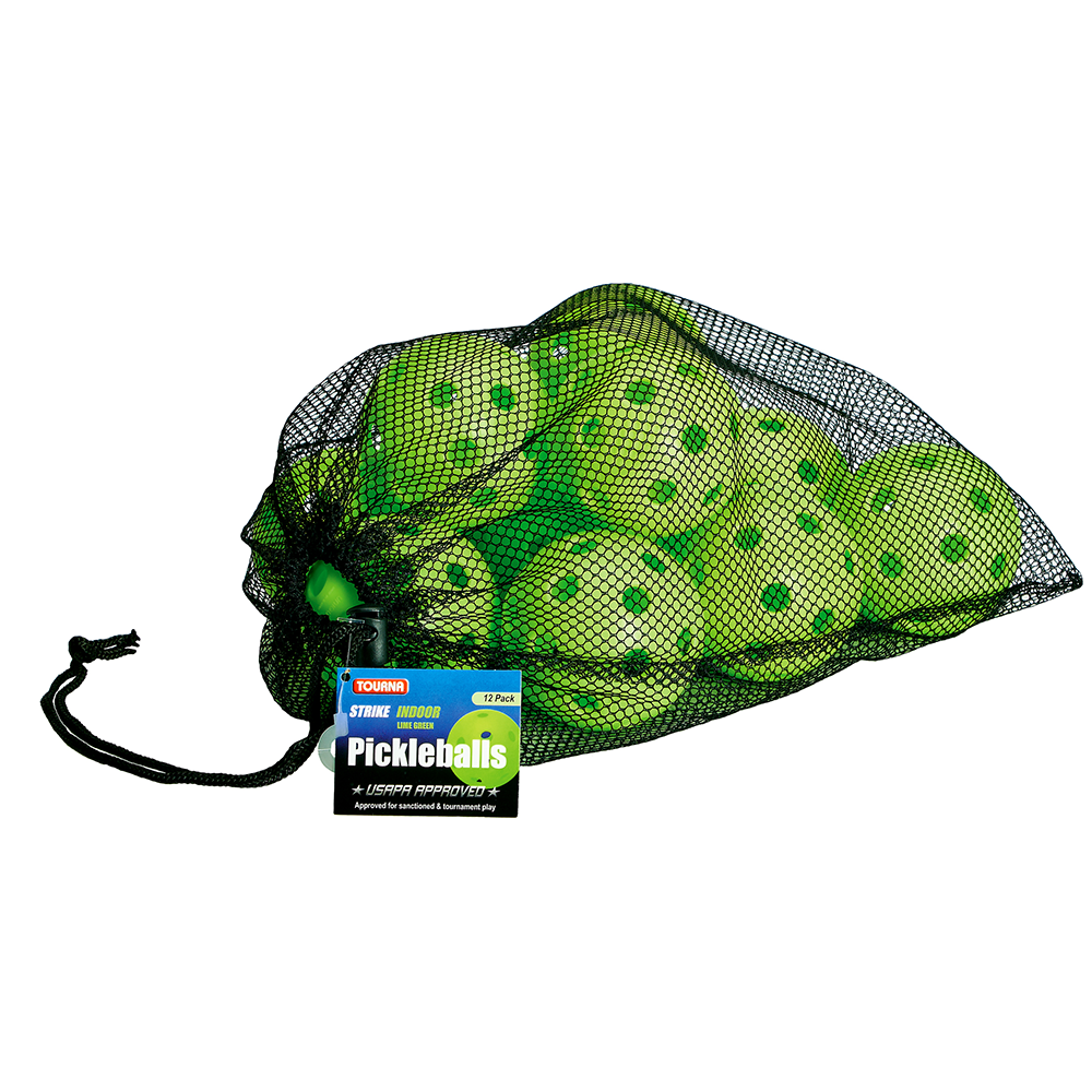 Tennis racket with purple strings and black grip