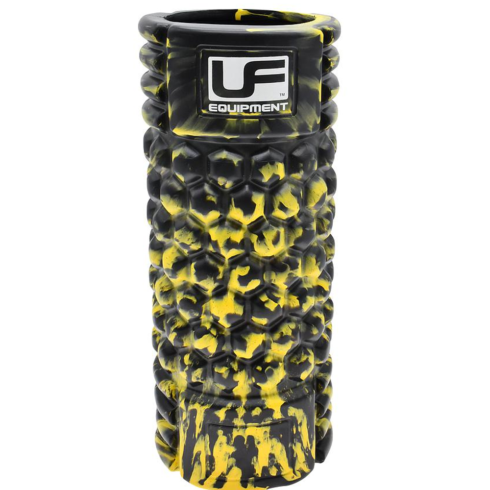 Black and yellow Wilson Pro Staff tennis racquet on a white background