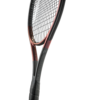 A colorful badminton racket and shuttlecock.