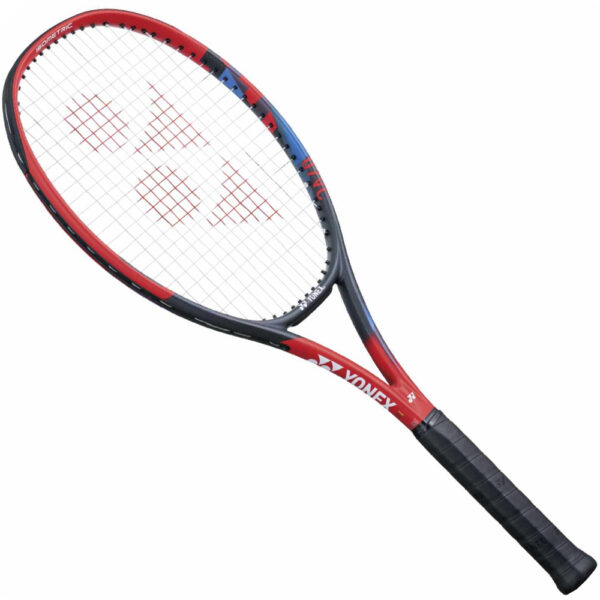 Tennis racket and ball on a white background