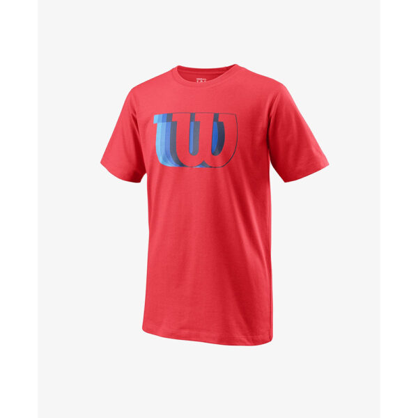 Wilson Boys Blur Tech T-Shirt (Red) - Small