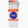 Matchfit Mens Pro Performance Crew Sock (White) - Size: 4-7