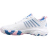 K-Swiss Womens Hypercourt Supreme HB All Court Tennis Shoes (White/Sapphire/Pink) - Size: 4 UK