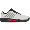 K-Swiss Mens Express Light 3 HB All Court Shoe (Bright White/Stretch Limo/High Risk Red) (2024)