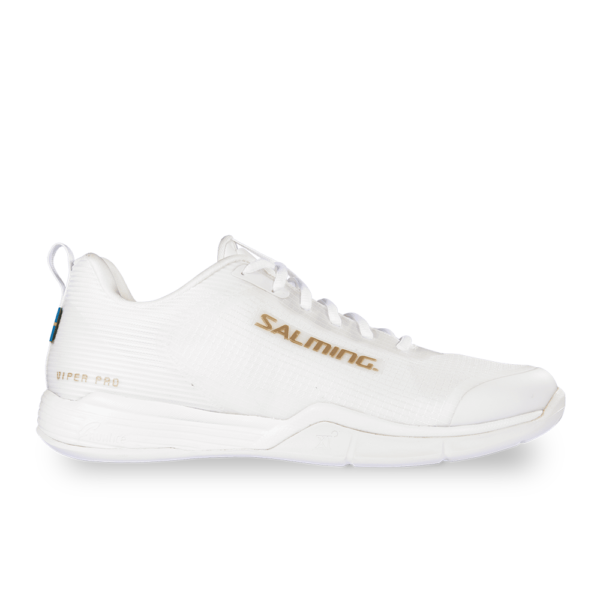 Salming Womens Viper Pro Indoor Court Shoe (White/Gold)