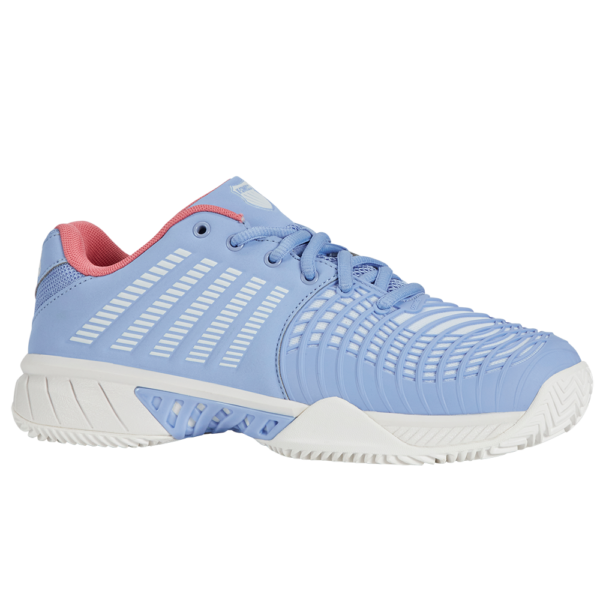 K-Swiss Womens Express Light 3 HB All Court Shoe (Open Air/Bright White/Strawberry Ice) (2024)