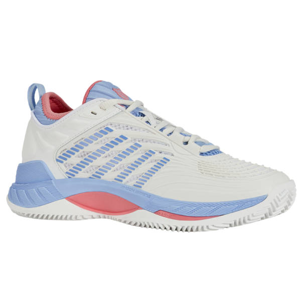 K-Swiss Womens Hypercourt Supreme 2 HB All Court Shoe (Bright White/Open Air/Strawberry Ice) (2024)