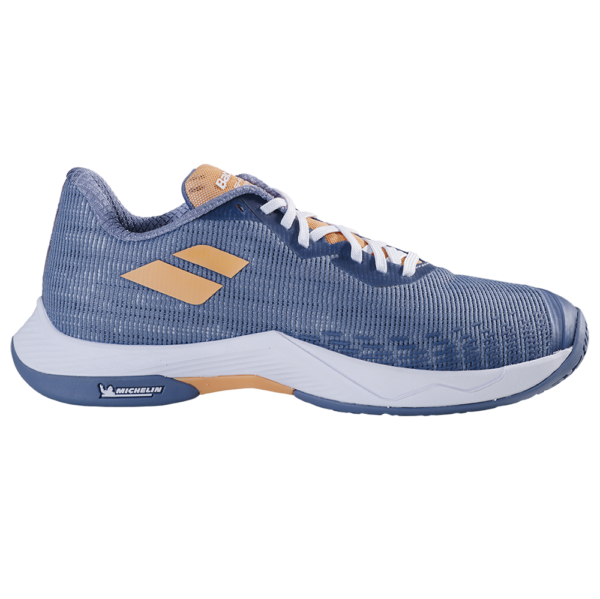 Babolat Womens Shadow Spirit 2 Indoor Court Shoes (Grey/Coral) (2024)