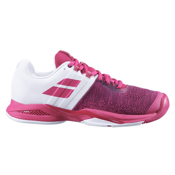 Babolat Womens Propulse Blast All Court Shoes (White/Vivacious Red) - Size: 4 UK