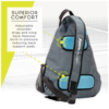 Franklin Pickleball Sling Bag (Grey/Blue)