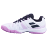 Babolat Womens Sensa Padel Shoes (White/Lilac) (2025)