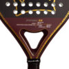 Padel heart close up on the Black Crown Piton 13 Padel Racket