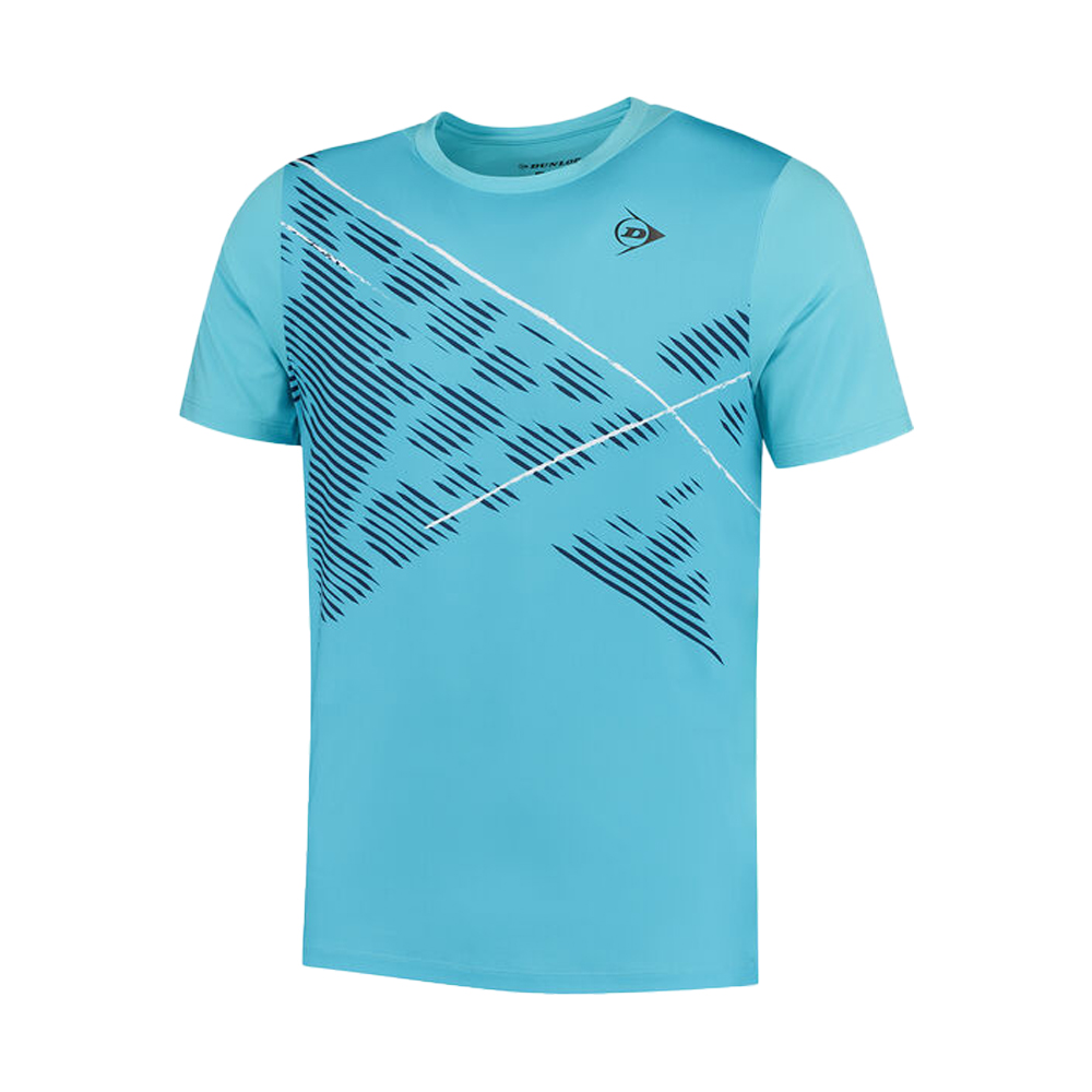 Aqua Dunlop Tshirt with white and black accents